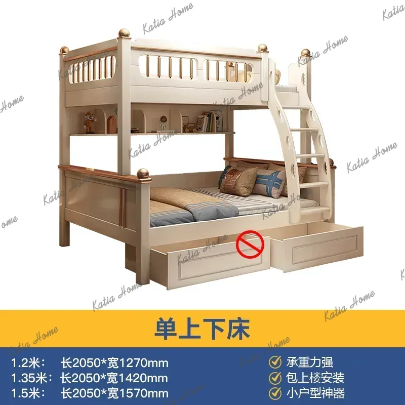135x190cm Wood Mattress Bunk B - King Size Bed Frame With Storage Drawers 评论和价格