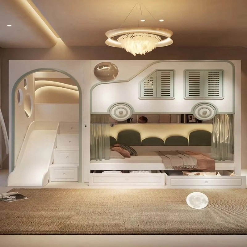 New Design Kids Luxury Bunk Be - Bunk Bed With Stairs And Slide 评论和价格