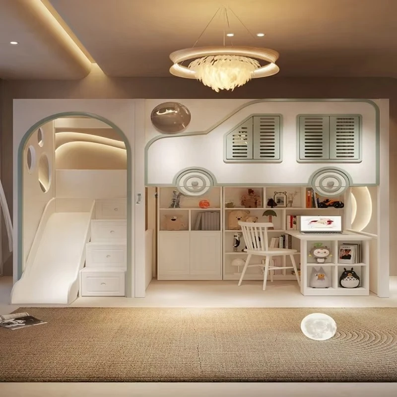 New Design Kids Luxury Bunk Be - Bunk Bed With Stairs And Slide 评论和价格