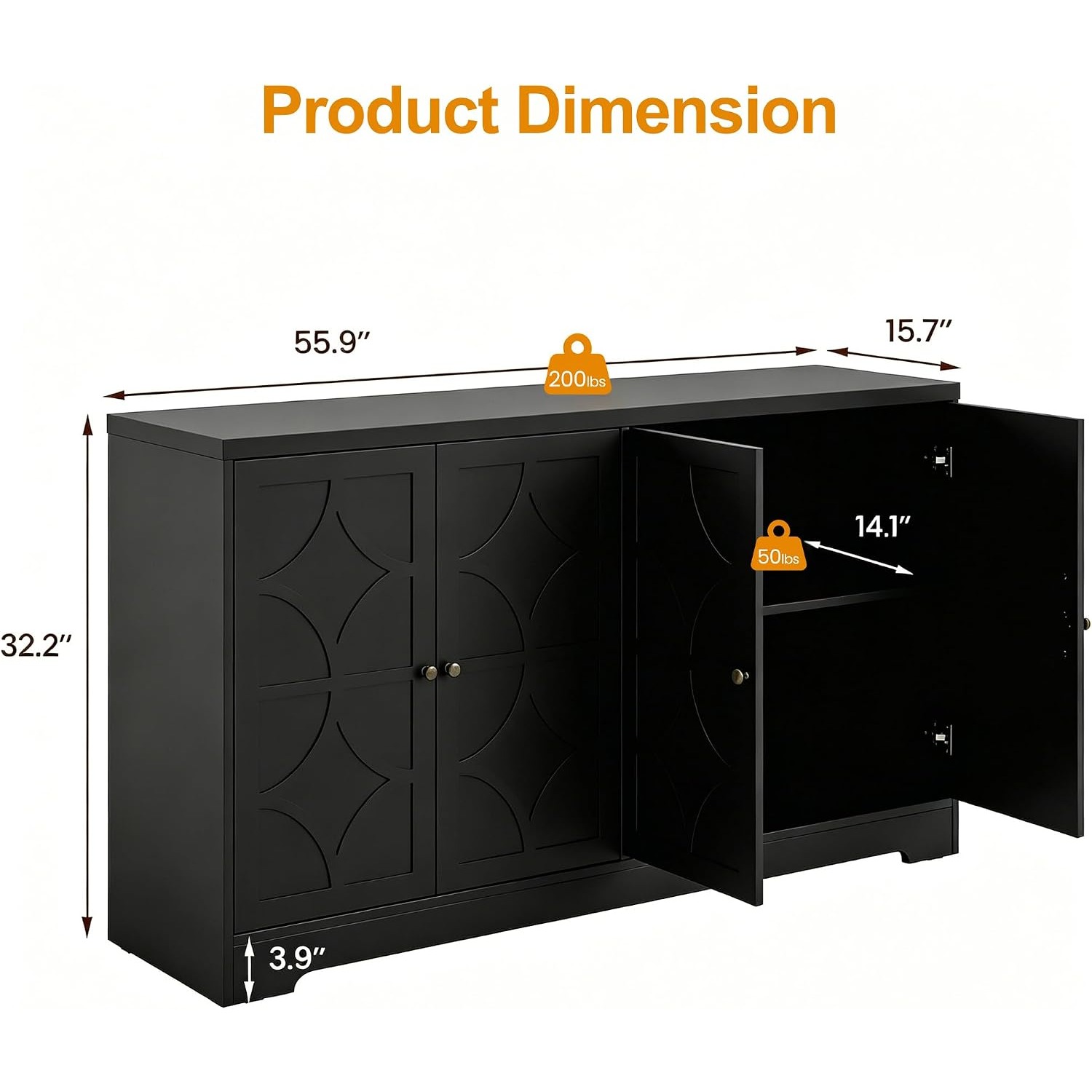 Sideboard Buffet Cabinet with  - Storage 评论和价格
