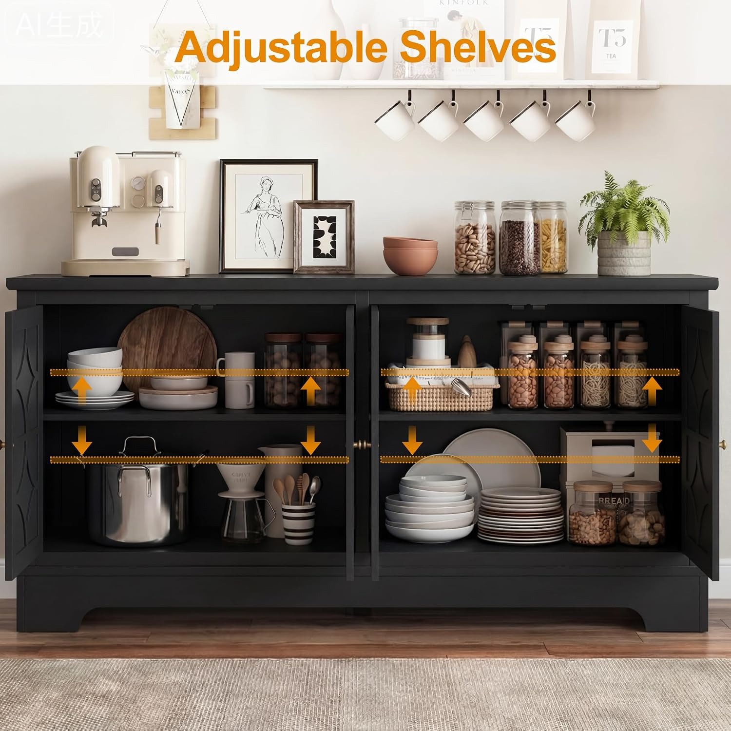 Sideboard Buffet Cabinet with  - Storage 评论和价格