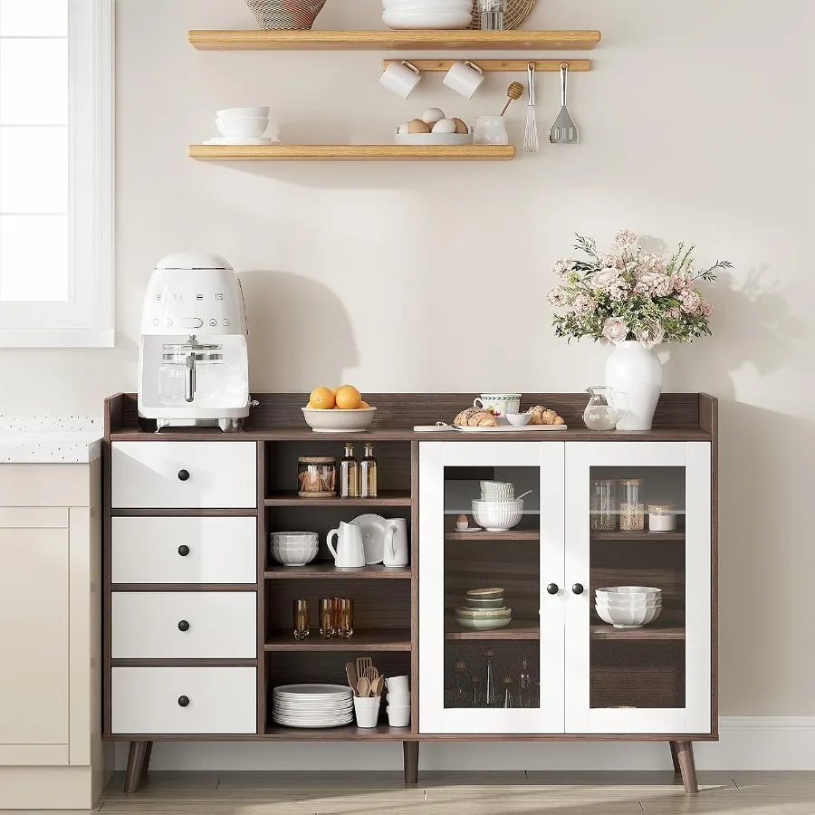 55 Glass Door Sideboard for Li - Storage 评论和价格