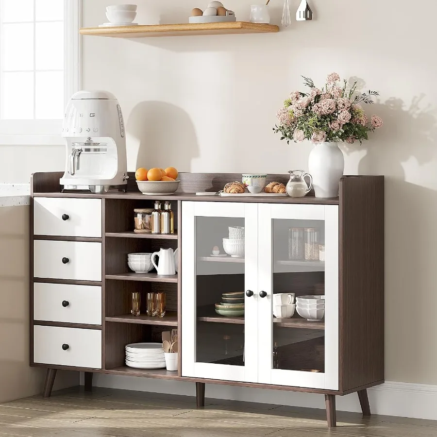 55 Glass Door Sideboard for Li - Storage 评论和价格