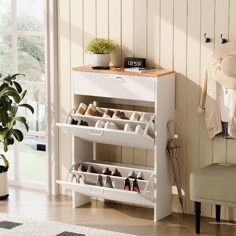 Shoe Cabinet Storage for Entry - Shoe Rack Cabinet Narrow Entryway 评论和价格