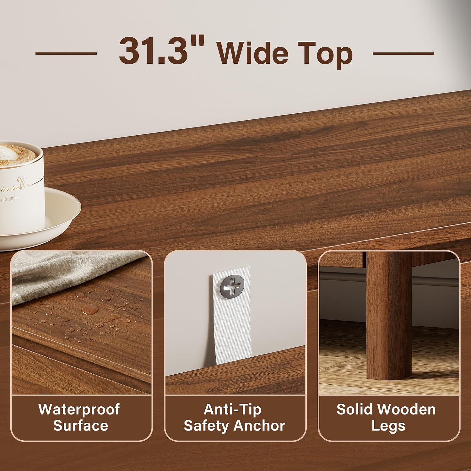 Five Drawer Wooden Storage Cab - Bedroom Furniture 评论和价格