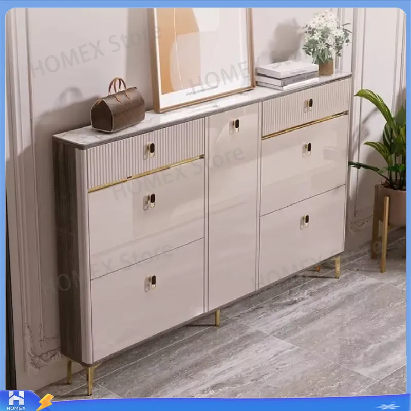 Waterproof Shoe Cabinet with S - Shoe Rack Cabinet Narrow Entryway 评论和价格