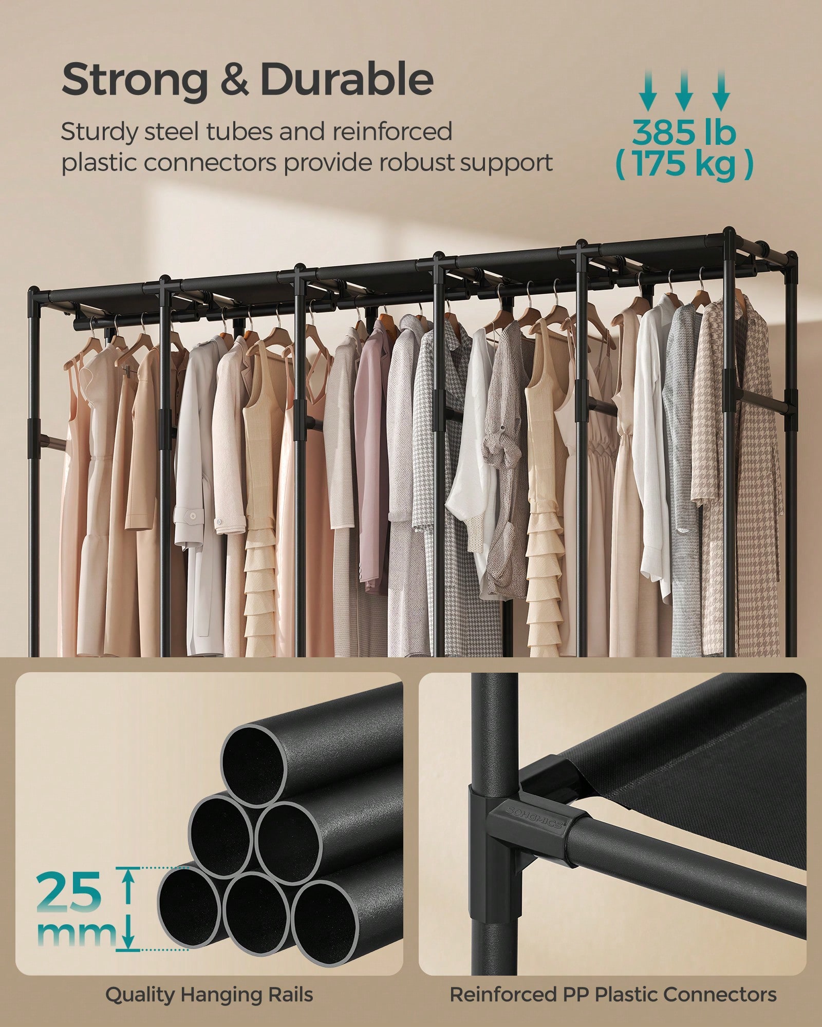 Heavy Duty Portable Wardrobe C - Wardrobe Closet Portable Fabric Cover 评论和价格