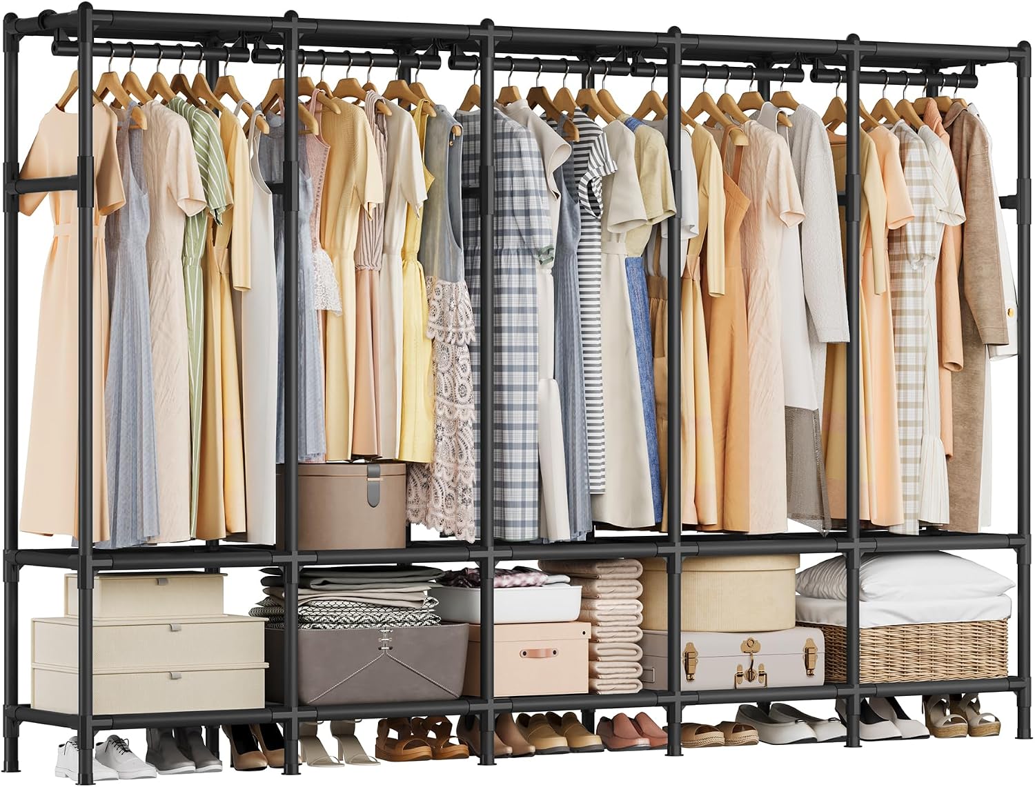 Portable Wardrobe Closet 83.5  - Wardrobe Closet Portable Fabric Cover 评论和价格