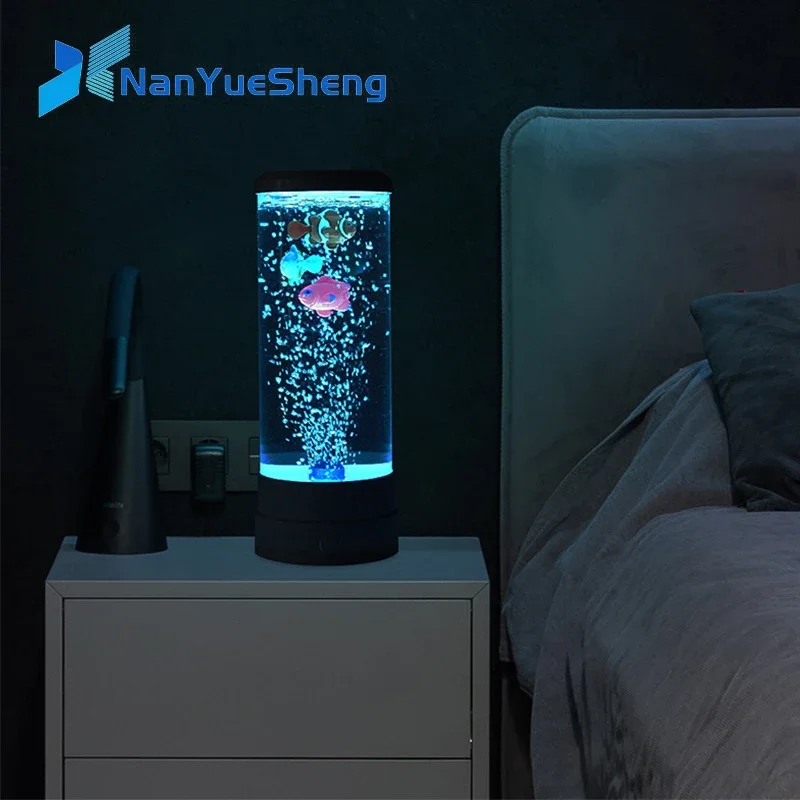 LED Fish Lamp Ambient Night Li - Floating Nightstand With Led Light 评论和价格
