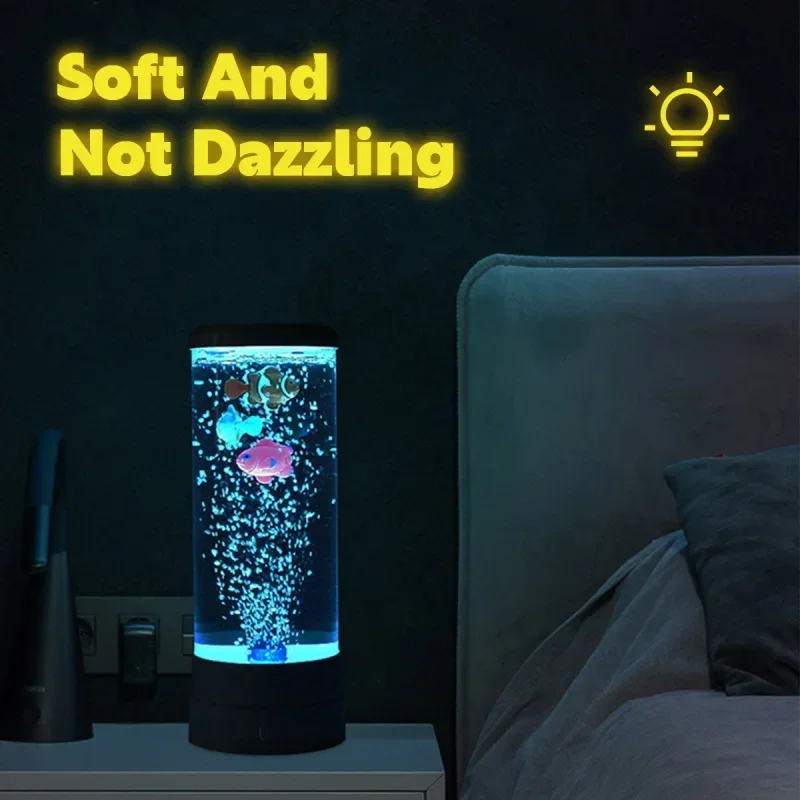 LED Fish Lamp Ambient Night Li - Floating Nightstand With Led Light 评论和价格