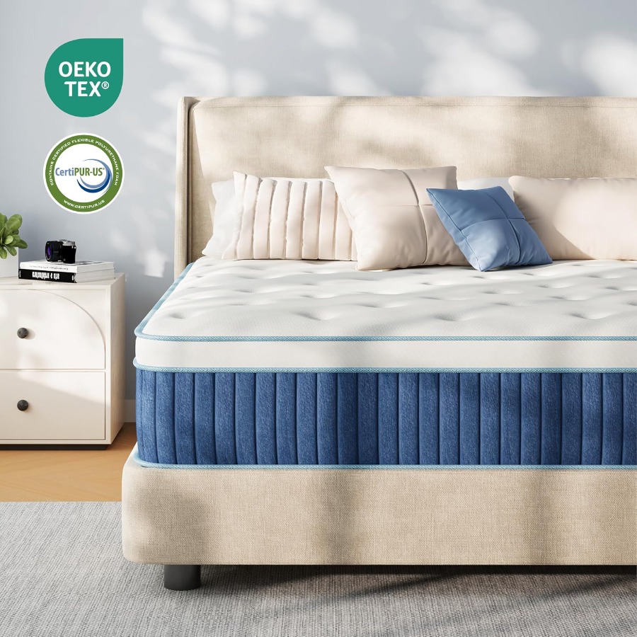 12 Inch Queen Hybrid Mattress  - Memory Foam Mattress In A Box Queen 评论和价格